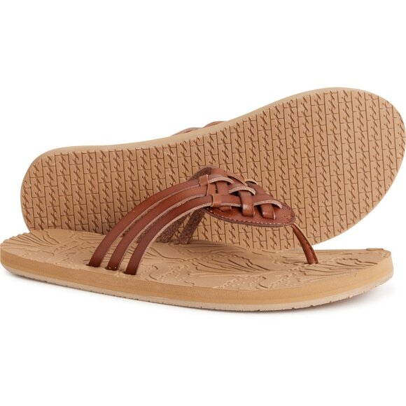 NEW Billabong July Flip Flops For Women in brown 253 - Picture 2 of 6